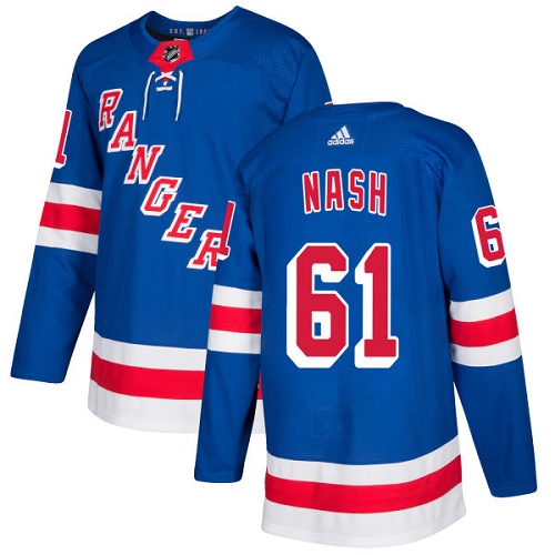 Adidas New York Rangers #61 Rick Nash Royal Blue Home Authentic Stitched Youth NHL Jersey